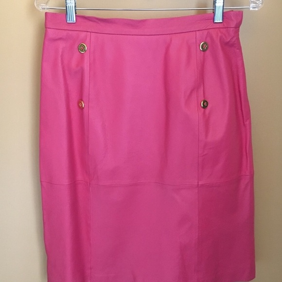 NWT Barbie Pink Leather Skirt Suit - Picture 6 of 8